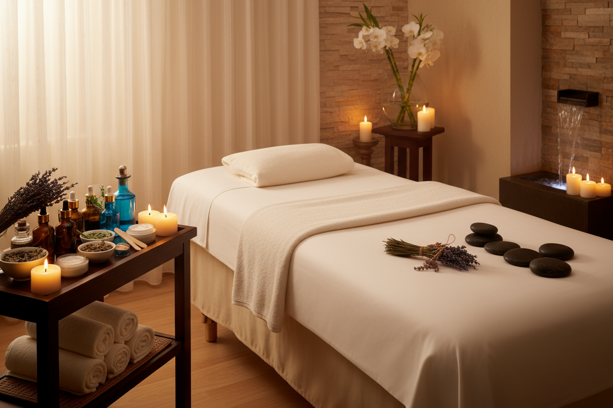 spa facial and massage treatments picture